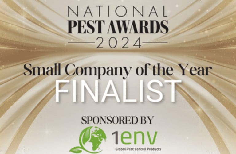 small company of the year finalist in national pest awards 2024